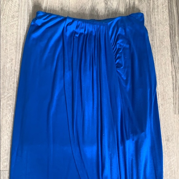 Royal Blue High waisted Skirt - Picture 2 of 6